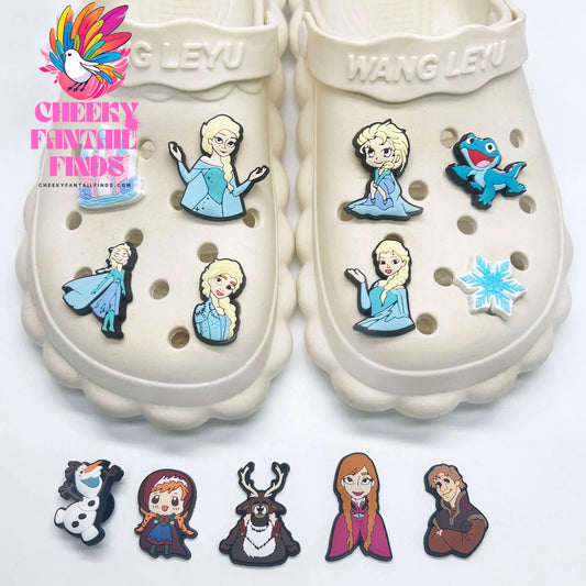 1-13Pcs Frozen Olaf Kids Shoes Buckle Charms Princess Elsa Clog Decorations Fit Holiday Gifts Cheeky Fantail Finds