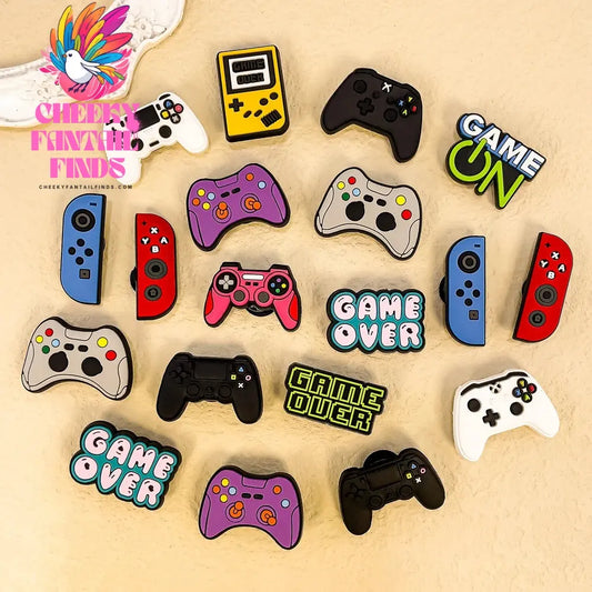 1-13pcs Shoe Charms Game Console Gamepad Shoe Decorations Pins for Men Boy Favor Gifts Clog Accessories Clog Buckle Fit Sandals - Cheeky Fantail Finds