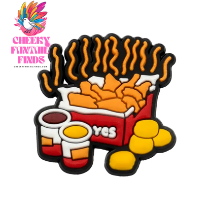 1/16PCS Shoe Charms Cute Delicious Food Fried Chicken Sushi Desserts Shoe Buckle Pins for Clogs Sandals Women Men Shoe Decor Cheeky Fantail Finds