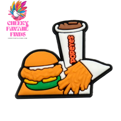 1/16PCS Shoe Charms Cute Delicious Food Fried Chicken Sushi Desserts Shoe Buckle Pins for Clogs Sandals Women Men Shoe Decor Cheeky Fantail Finds