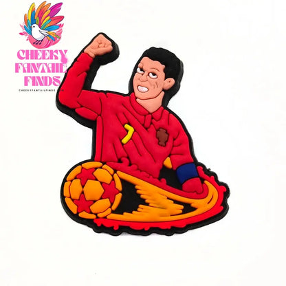 1-18pc Cartoon Football Shoe Charms Design Shoe Decoration Fits For PVC Shoe Accessories Kids Boys Party Gifts - Cheeky Fantail Finds