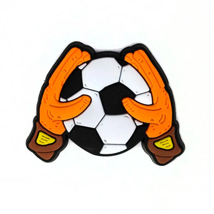 1-18pc Cartoon Football Shoe Charms Design Shoe Decoration Fits For PVC Shoe Accessories Kids Boys Party Gifts - Cheeky Fantail Finds