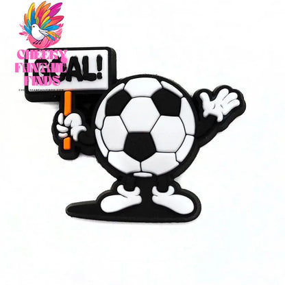 1-18pc Cartoon Football Shoe Charms Design Shoe Decoration Fits For PVC Shoe Accessories Kids Boys Party Gifts - Cheeky Fantail Finds