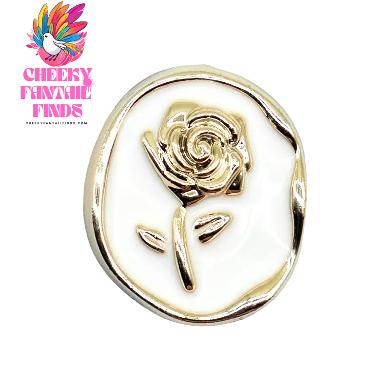 1/20PCS Golden Metal Shoe Charms Bling Metal Pin Wing Luxury Style Jewelry Shoe Accessories Fashion Women Men Shoe Buckle Decor - Cheeky Fantail Finds