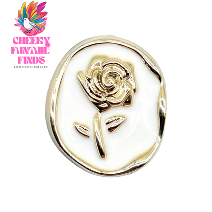 1/20PCS Golden Metal Shoe Charms Bling Metal Pin Wing Luxury Style Jewelry Shoe Accessories Fashion Women Men Shoe Buckle Decor - Cheeky Fantail Finds