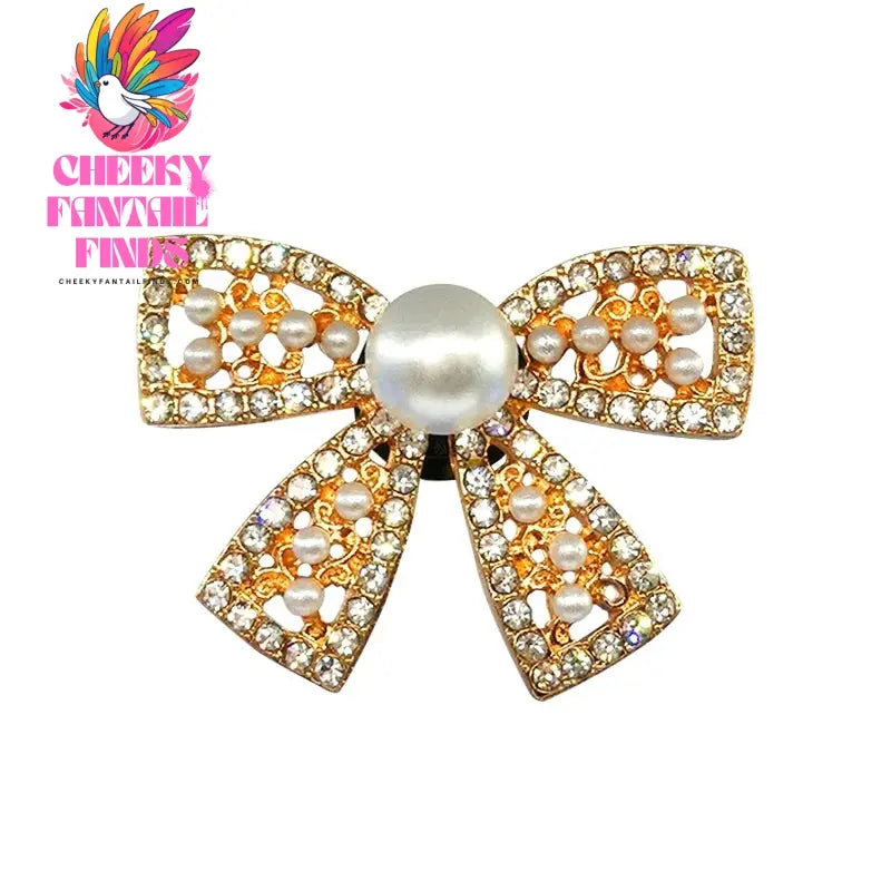 1/20PCS Golden Metal Shoe Charms Bling Metal Pin Wing Luxury Style Jewelry Shoe Accessories Fashion Women Men Shoe Buckle Decor - Cheeky Fantail Finds