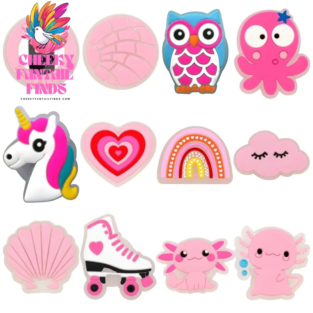 1-20pcs LED Charms for Shoe Lighted Accessories Gamepad Cheese Chips Unicorn LED Pins Shoes Decoration Clogs Buckles Kids Gifts - Cheeky Fantail Finds