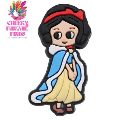 1-22Pcs Snow White Tinker Bell Shoe Charms Princess Button Decorations DIY Girls Favorite Birthday Gifts Cheeky Fantail Finds