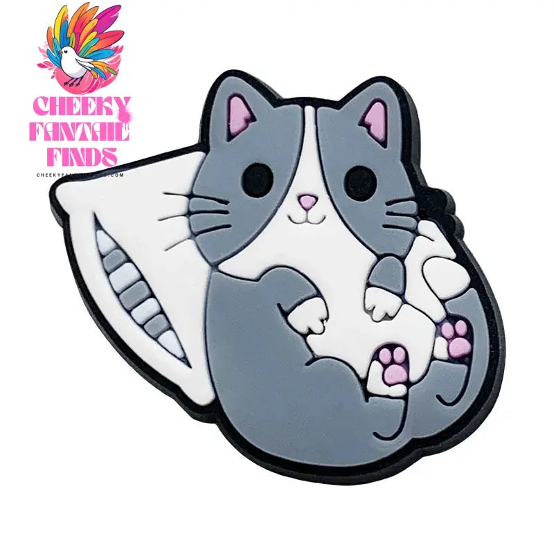 1-22pcs Cute Kawaii Cats Cartoon PVC Sh Accessories Clogs Sandals Shoe Buckle Decoration Pins Kids Friends Gifts - Cheeky Fantail Finds