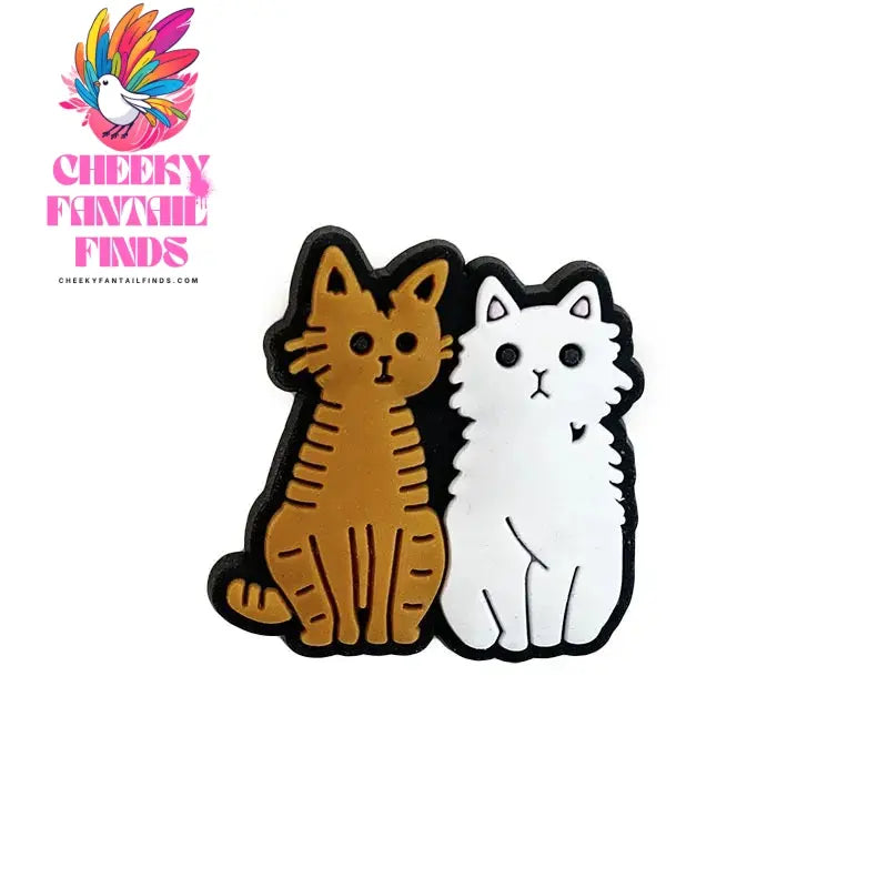 1-22pcs Cute Kawaii Cats Cartoon PVC Sh Accessories Clogs Sandals Shoe Buckle Decoration Pins Kids Friends Gifts - Cheeky Fantail Finds