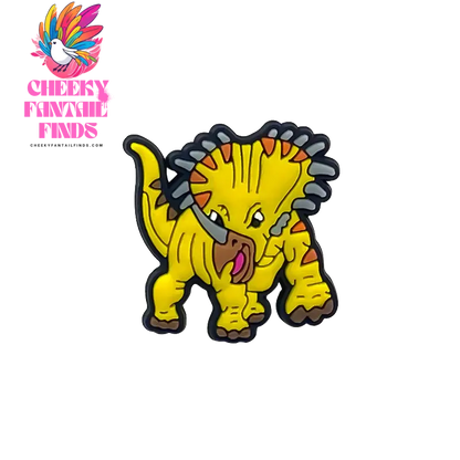 1/25pcs Dinosaur Shoe Charms Pterosaur Stegosaurus  Triceratops Shoe Decorations Pins for Kid Boy Shoe Accessories Ornament Gift - Cheeky Fantail Finds