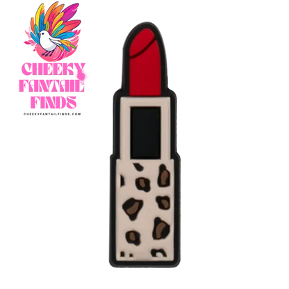 1/25pcs Leopard Print Shoe Charms Lipstick Cherry Butterfly Shoe Decorations Pins for Hot Girl Women Sandals Accessories Buckles - Cheeky Fantail Finds