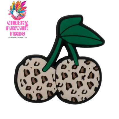 1/25pcs Leopard Print Shoe Charms Lipstick Cherry Butterfly Shoe Decorations Pins for Hot Girl Women Sandals Accessories Buckles - Cheeky Fantail Finds