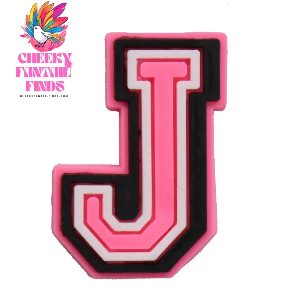 1-26Pcs PVC Pink English Letter Alphabet Sandals Shoe Charms Accessories Kids Designer Decoration DIY Backpack - Cheeky Fantail Finds