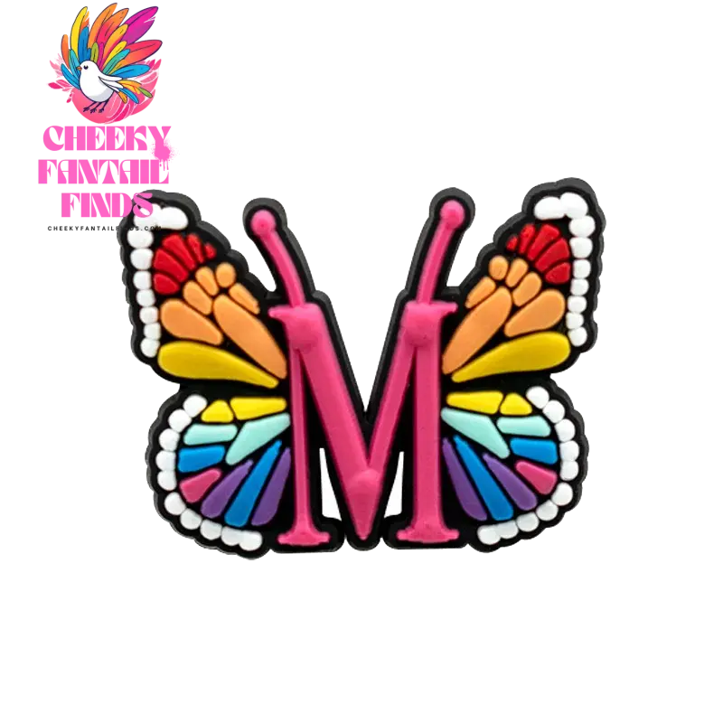 1/26pcs PVC Butterfly Letters Shoe Charms for DIY Sandals Alphabet Shoe Decorations Pins for Women Girl Sandals Accessories Gift - Cheeky Fantail Finds