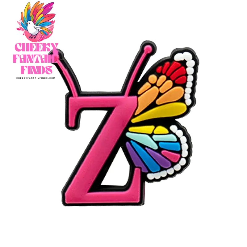 1/26pcs PVC Butterfly Letters Shoe Charms for DIY Sandals Alphabet Shoe Decorations Pins for Women Girl Sandals Accessories Gift - Cheeky Fantail Finds