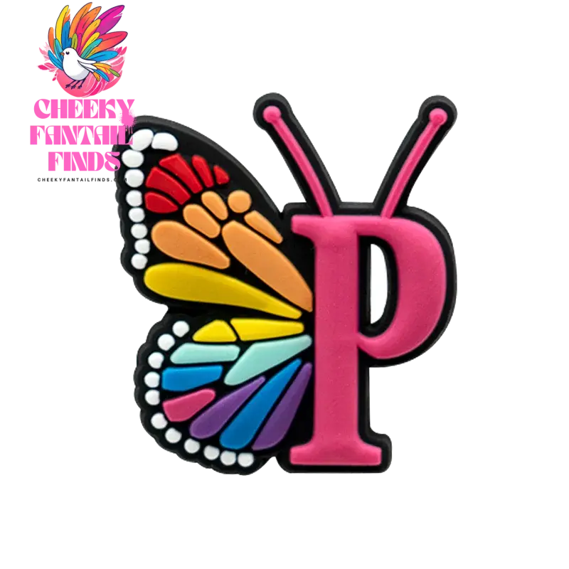 1/26pcs PVC Butterfly Letters Shoe Charms for DIY Sandals Alphabet Shoe Decorations Pins for Women Girl Sandals Accessories Gift - Cheeky Fantail Finds