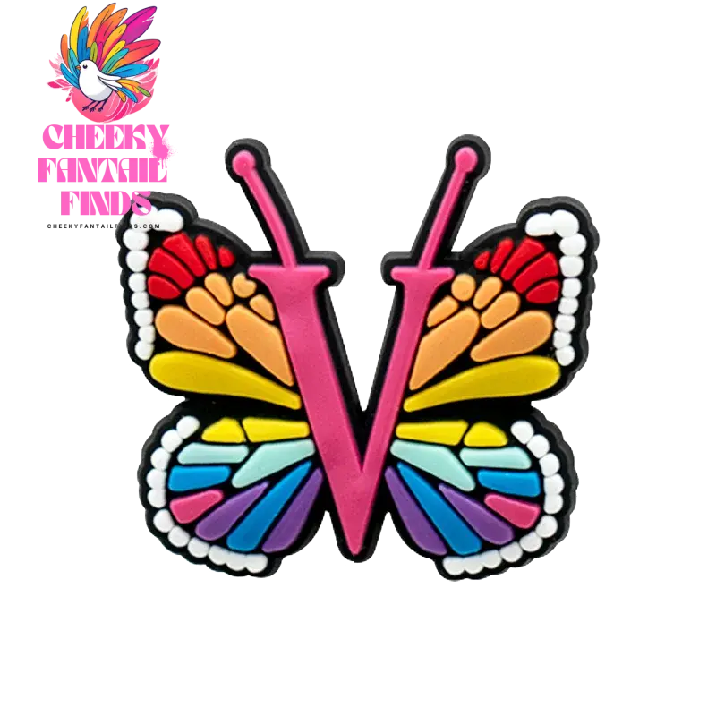 1/26pcs PVC Butterfly Letters Shoe Charms for DIY Sandals Alphabet Shoe Decorations Pins for Women Girl Sandals Accessories Gift - Cheeky Fantail Finds