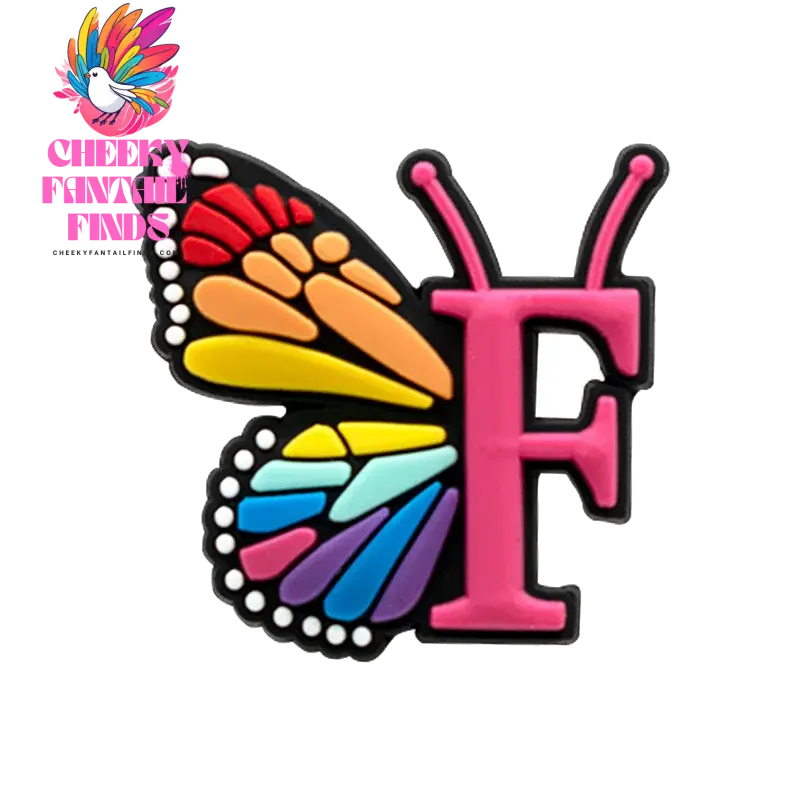 1/26pcs PVC Butterfly Letters Shoe Charms for DIY Sandals Alphabet Shoe Decorations Pins for Women Girl Sandals Accessories Gift - Cheeky Fantail Finds
