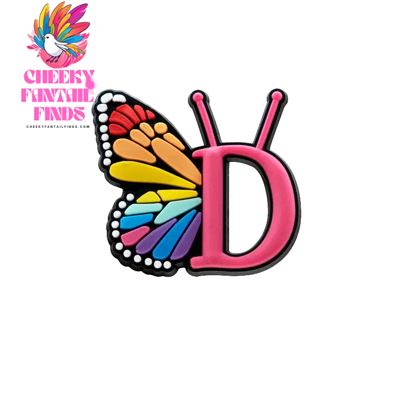 1/26pcs PVC Butterfly Letters Shoe Charms for DIY Sandals Alphabet Shoe Decorations Pins for Women Girl Sandals Accessories Gift - Cheeky Fantail Finds