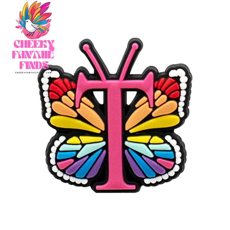 1/26pcs PVC Butterfly Letters Shoe Charms for DIY Sandals Alphabet Shoe Decorations Pins for Women Girl Sandals Accessories Gift - Cheeky Fantail Finds