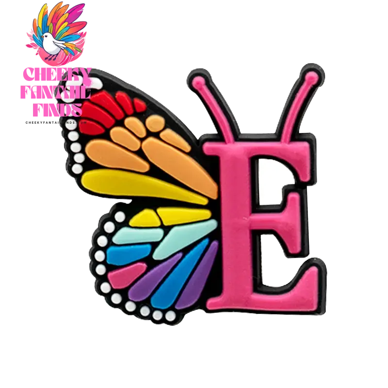 1/26pcs PVC Butterfly Letters Shoe Charms for DIY Sandals Alphabet Shoe Decorations Pins for Women Girl Sandals Accessories Gift - Cheeky Fantail Finds