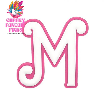1/26pcs PVC Pink Letter Bag Charms Decorative for DIY Bag Accessories Decorations Buckles for Girl Women Beach Hand Bag Charms - Cheeky Fantail Finds