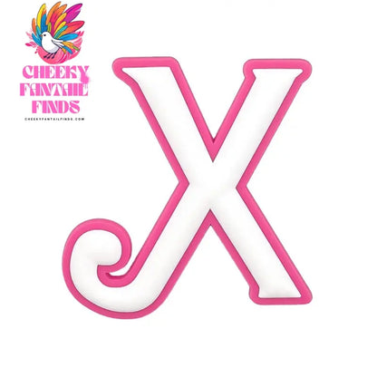 1/26pcs PVC Pink Letter Bag Charms Decorative for DIY Bag Accessories Decorations Buckles for Girl Women Beach Hand Bag Charms - Cheeky Fantail Finds