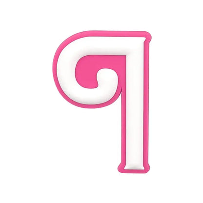 1/26pcs PVC Pink Letter Bag Charms Decorative for DIY Bag Accessories Decorations Buckles for Girl Women Beach Hand Bag Charms - Cheeky Fantail Finds
