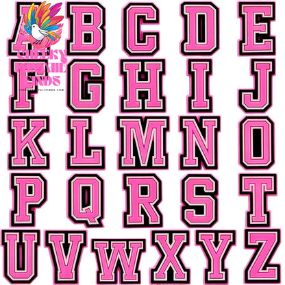 1/26pcs PVC Pink Letters Shoe Charms Alphabet for DIY Shoe Decorations Pins for Women Girl Sandal Accessories Ornaments Buckles - Cheeky Fantail Finds