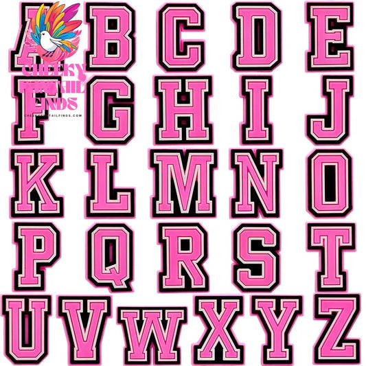 1/26pcs PVC Pink Letters Shoe Charms Alphabet for DIY Shoe Decorations Pins for Women Girl Sandal Accessories Ornaments Buckles - Cheeky Fantail Finds