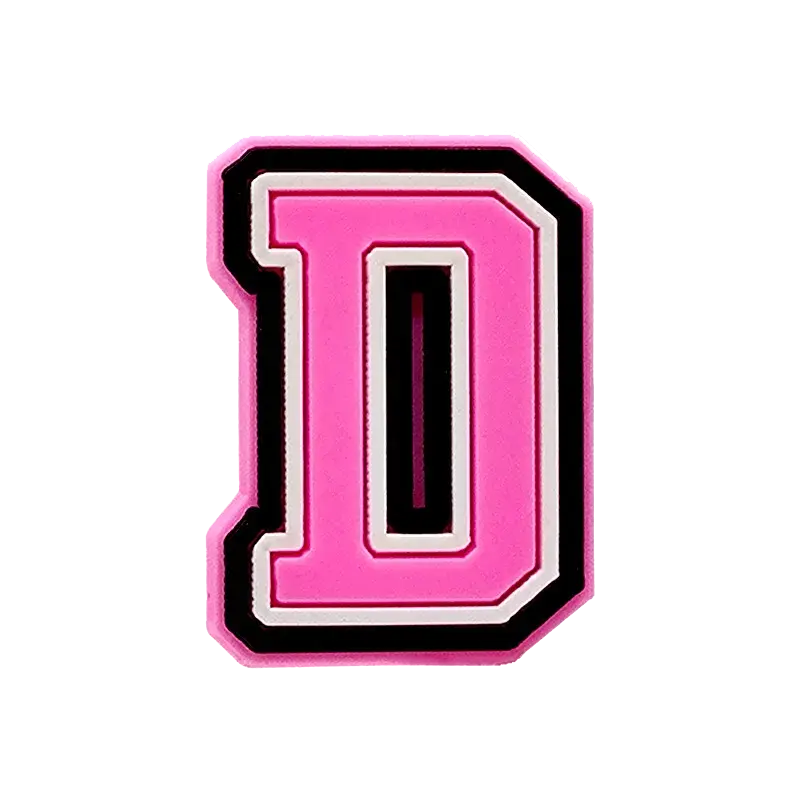 1/26pcs PVC Pink Letters Shoe Charms Alphabet for DIY Shoe Decorations Pins for Women Girl Sandal Accessories Ornaments Buckles - Cheeky Fantail Finds