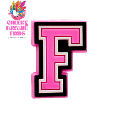 1/26pcs PVC Pink Letters Shoe Charms Alphabet for DIY Shoe Decorations Pins for Women Girl Sandal Accessories Ornaments Buckles - Cheeky Fantail Finds