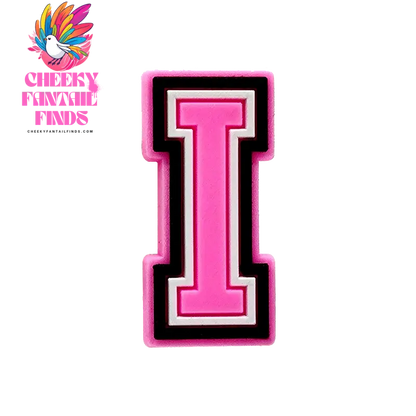 1/26pcs PVC Pink Letters Shoe Charms Alphabet for DIY Shoe Decorations Pins for Women Girl Sandal Accessories Ornaments Buckles - Cheeky Fantail Finds