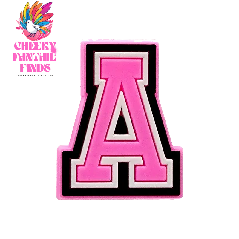 1/26pcs PVC Pink Letters Shoe Charms Alphabet for DIY Shoe Decorations Pins for Women Girl Sandal Accessories Ornaments Buckles - Cheeky Fantail Finds