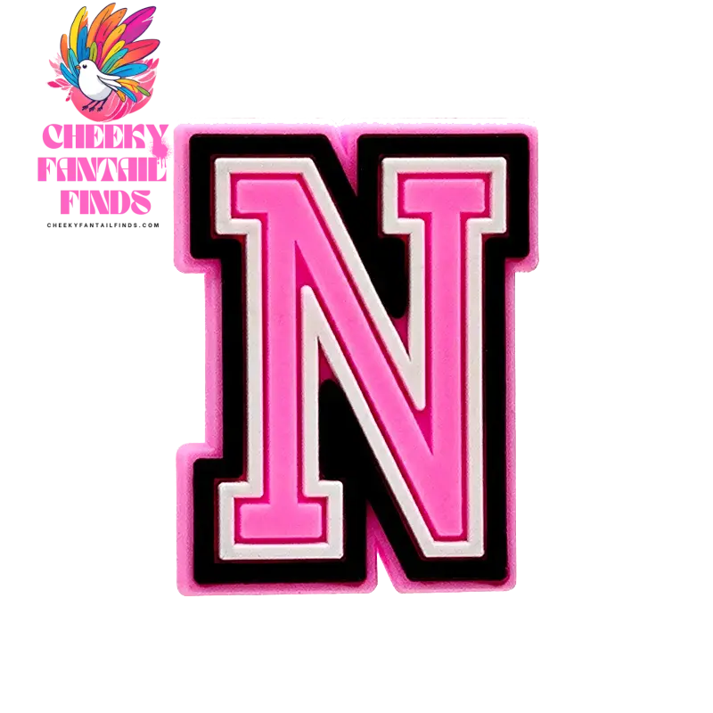 1/26pcs PVC Pink Letters Shoe Charms Alphabet for DIY Shoe Decorations Pins for Women Girl Sandal Accessories Ornaments Buckles - Cheeky Fantail Finds