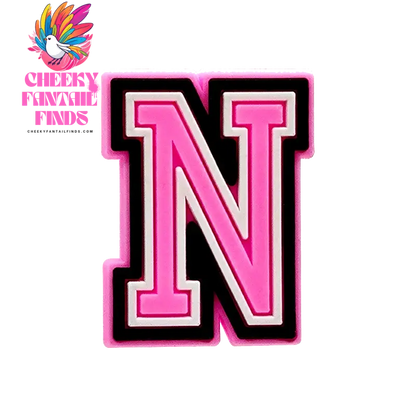 1/26pcs PVC Pink Letters Shoe Charms Alphabet for DIY Shoe Decorations Pins for Women Girl Sandal Accessories Ornaments Buckles - Cheeky Fantail Finds