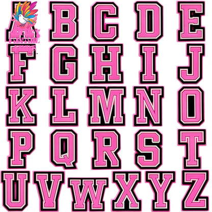 1/26pcs PVC Pink Letters Shoe Charms Alphabet for DIY Shoe Decorations Pins for Women Girl Sandal Accessories Ornaments Buckles - Cheeky Fantail Finds