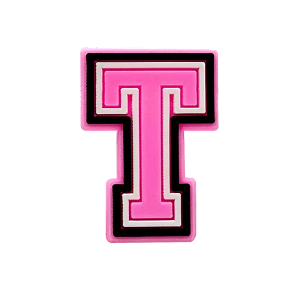 1/26pcs PVC Pink Letters Shoe Charms Alphabet for DIY Shoe Decorations Pins for Women Girl Sandal Accessories Ornaments Buckles - Cheeky Fantail Finds