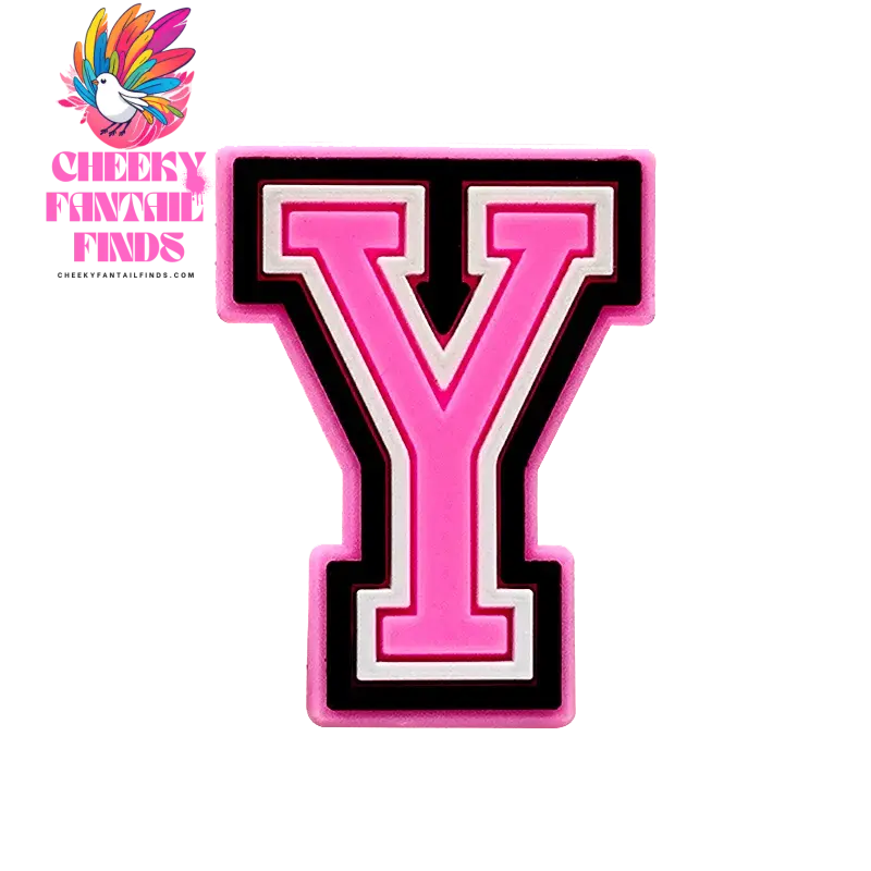 1/26pcs PVC Pink Letters Shoe Charms Alphabet for DIY Shoe Decorations Pins for Women Girl Sandal Accessories Ornaments Buckles - Cheeky Fantail Finds