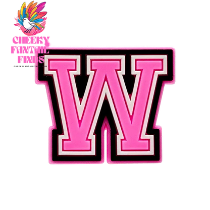 1/26pcs PVC Pink Letters Shoe Charms Alphabet for DIY Shoe Decorations Pins for Women Girl Sandal Accessories Ornaments Buckles - Cheeky Fantail Finds