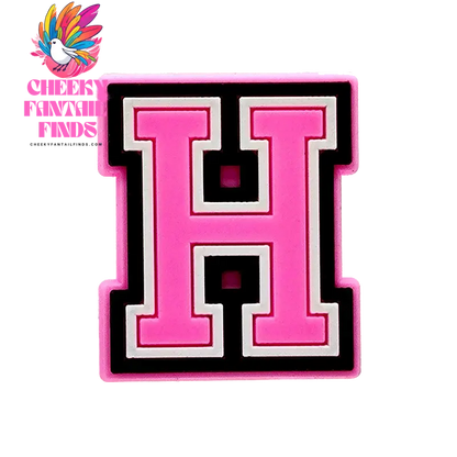 1/26pcs PVC Pink Letters Shoe Charms Alphabet for DIY Shoe Decorations Pins for Women Girl Sandal Accessories Ornaments Buckles - Cheeky Fantail Finds