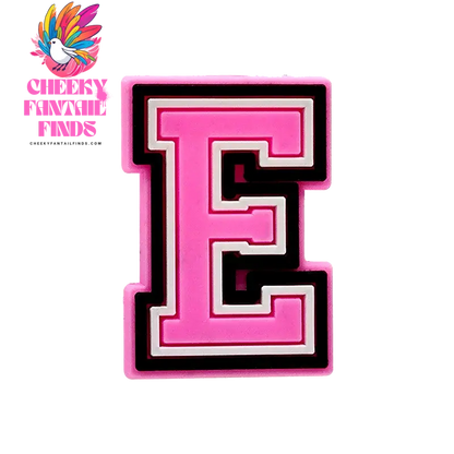 1/26pcs PVC Pink Letters Shoe Charms Alphabet for DIY Shoe Decorations Pins for Women Girl Sandal Accessories Ornaments Buckles - Cheeky Fantail Finds