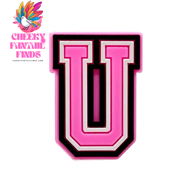 1/26pcs PVC Pink Letters Shoe Charms Alphabet for DIY Shoe Decorations Pins for Women Girl Sandal Accessories Ornaments Buckles - Cheeky Fantail Finds
