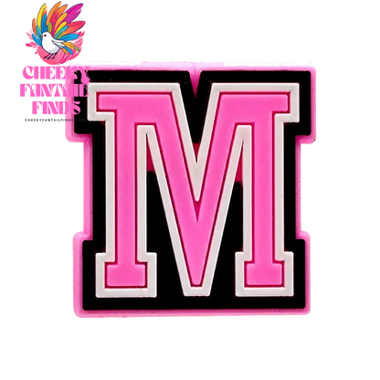 1/26pcs PVC Pink Letters Shoe Charms Alphabet for DIY Shoe Decorations Pins for Women Girl Sandal Accessories Ornaments Buckles - Cheeky Fantail Finds