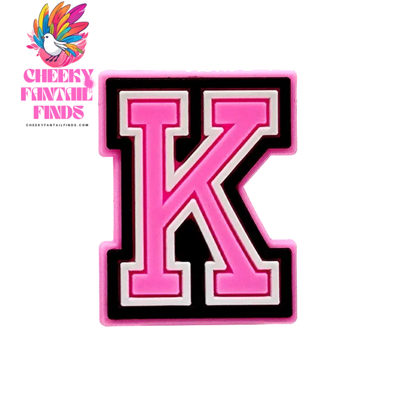 1/26pcs PVC Pink Letters Shoe Charms Alphabet for DIY Shoe Decorations Pins for Women Girl Sandal Accessories Ornaments Buckles - Cheeky Fantail Finds