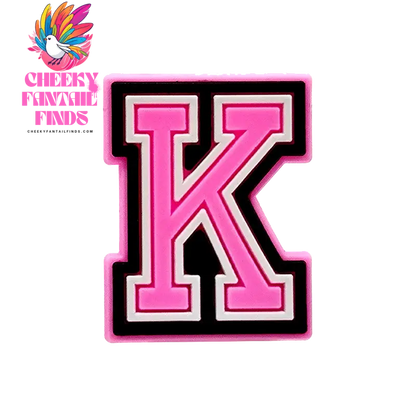 1/26pcs PVC Pink Letters Shoe Charms Alphabet for DIY Shoe Decorations Pins for Women Girl Sandal Accessories Ornaments Buckles - Cheeky Fantail Finds