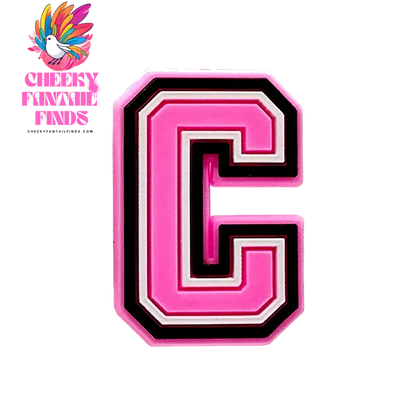 1/26pcs PVC Pink Letters Shoe Charms Alphabet for DIY Shoe Decorations Pins for Women Girl Sandal Accessories Ornaments Buckles - Cheeky Fantail Finds