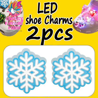 1/2PCS LED Christmas Gifts Shoes Charms Santa Claus Snowman Luminous Shoe Accessories Gingerbread Man Dog Cat Clog Deccoration - Cheeky Fantail Finds