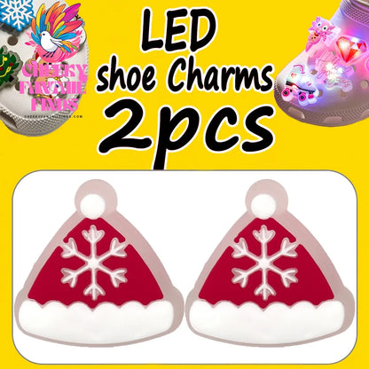1/2PCS LED Christmas Gifts Shoes Charms Santa Claus Snowman Luminous Shoe Accessories Gingerbread Man Dog Cat Clog Deccoration - Cheeky Fantail Finds